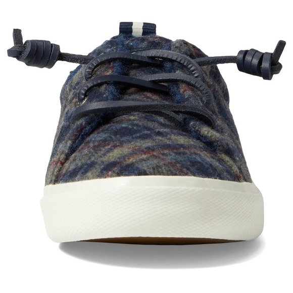 Sperry Pier Wave LTT Teddy Wool Boat Shoes in navy multi size 7 - Picture 3 of 15